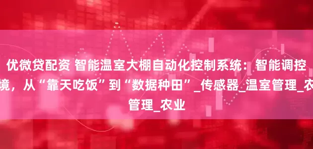 优微贷配资 智能温室大棚自动化控制系统:智能调控环境,从“靠天吃饭”到“数据种田”_传感器_温室管理_农业